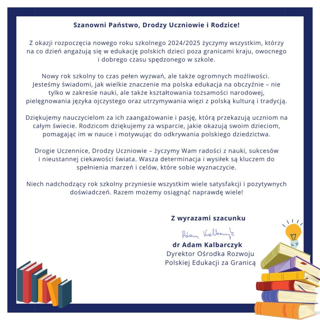 ŻYCZENIA DYREKTORA ORPEG